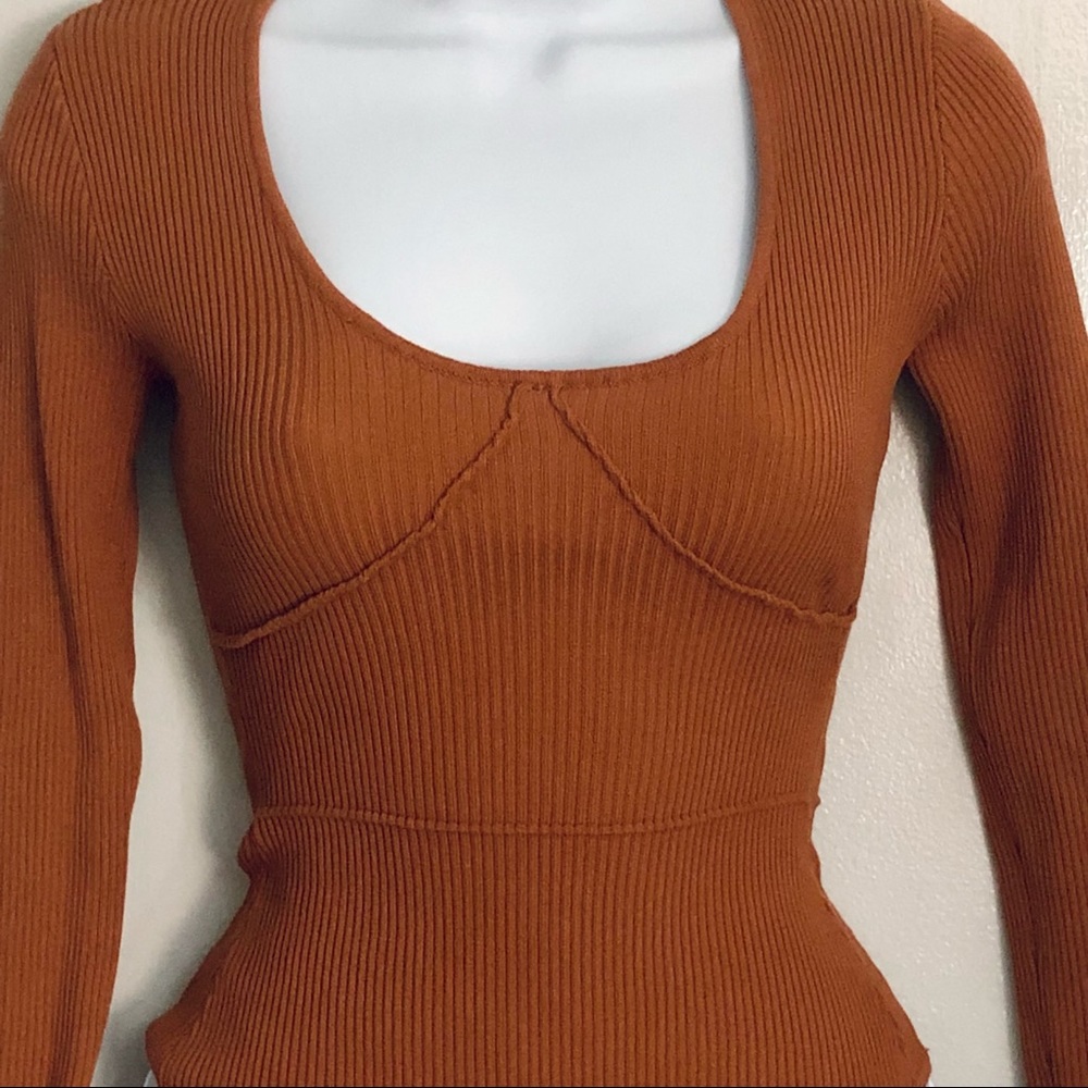 Rust Knit Bodysuit - Picture 2 of 4